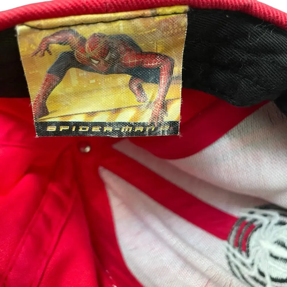 Vintage 2004 Spider-Man 2 Movie Promo Hat Marvel Crew Cap Tobey Raimi Y2K OSFA
